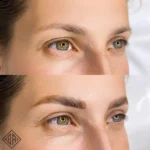 Rehaussement des sourcils et teinture hybride Avant et après - beauty art pro 3