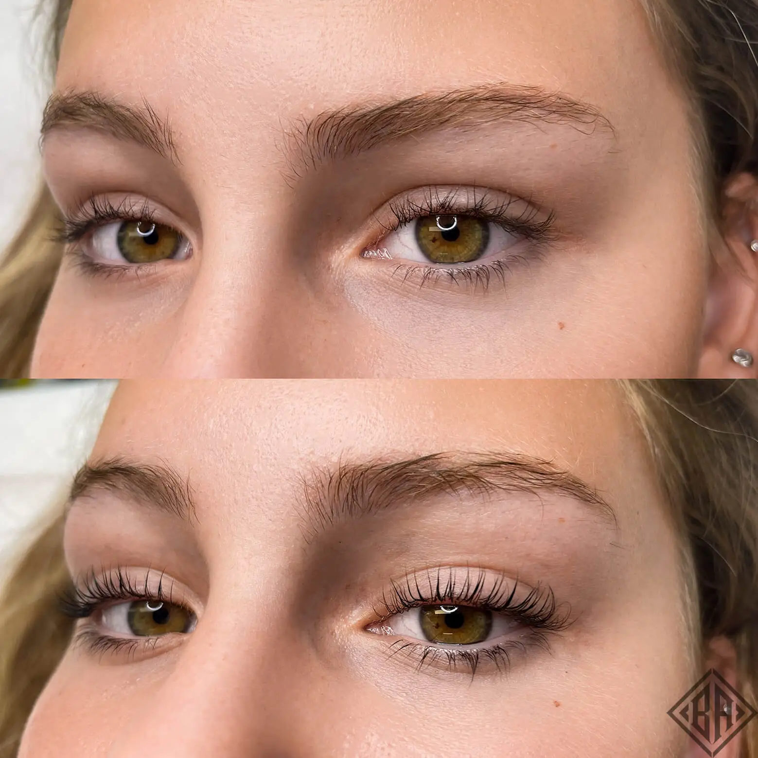 avant et après le rehaussement de cils - beauty art pro 5