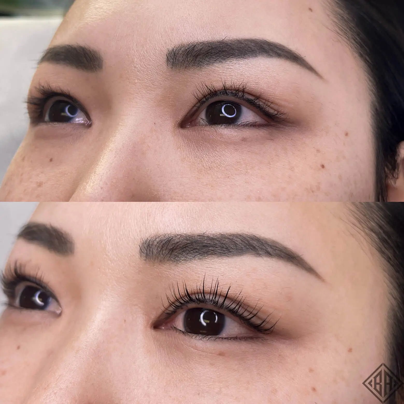 avant et après le rehaussement de cils - beauty art pro 6