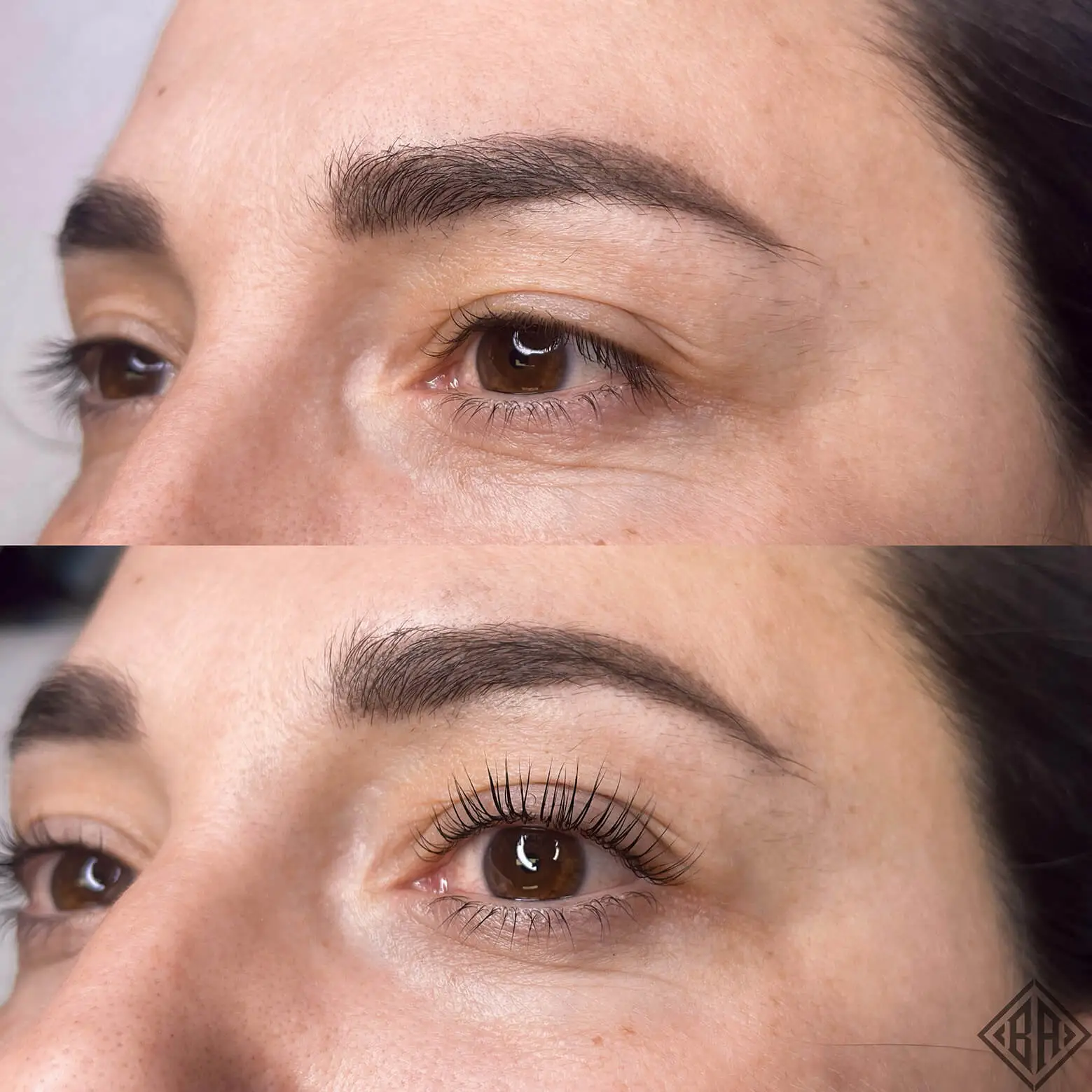 avant et après le rehaussement de cils - beauty art pro 7